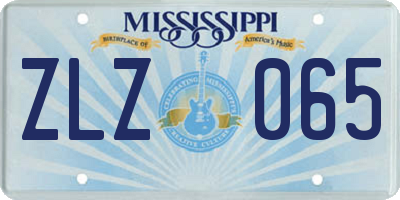 MS license plate ZLZ065
