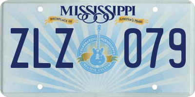 MS license plate ZLZ079
