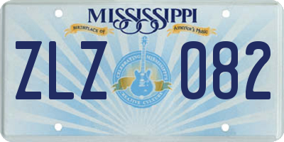 MS license plate ZLZ082