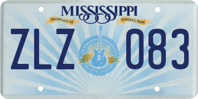 MS license plate ZLZ083