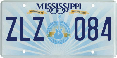MS license plate ZLZ084