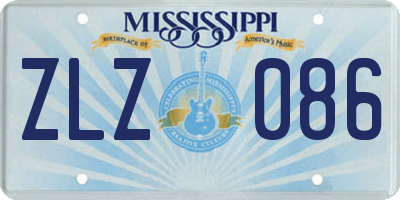 MS license plate ZLZ086
