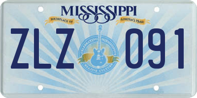 MS license plate ZLZ091