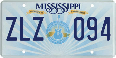 MS license plate ZLZ094