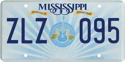 MS license plate ZLZ095