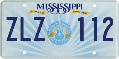 MS license plate ZLZ112