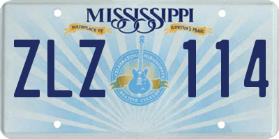 MS license plate ZLZ114