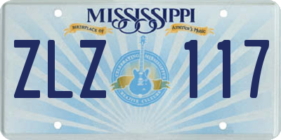 MS license plate ZLZ117