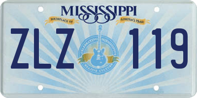 MS license plate ZLZ119
