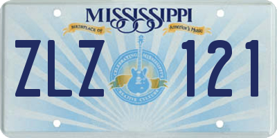 MS license plate ZLZ121