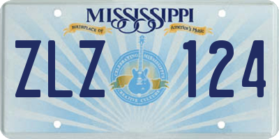 MS license plate ZLZ124