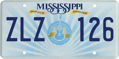 MS license plate ZLZ126