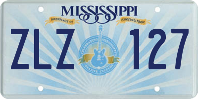 MS license plate ZLZ127