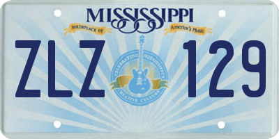 MS license plate ZLZ129