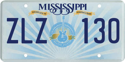 MS license plate ZLZ130