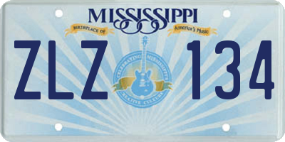 MS license plate ZLZ134