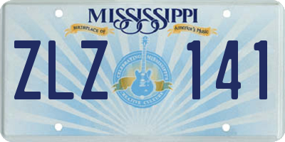 MS license plate ZLZ141
