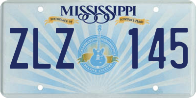 MS license plate ZLZ145