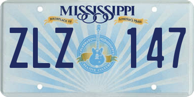 MS license plate ZLZ147