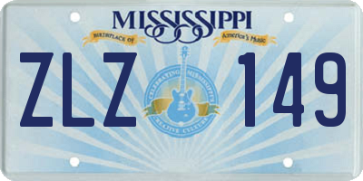 MS license plate ZLZ149