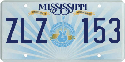 MS license plate ZLZ153