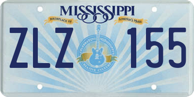 MS license plate ZLZ155