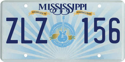 MS license plate ZLZ156