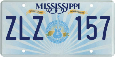 MS license plate ZLZ157