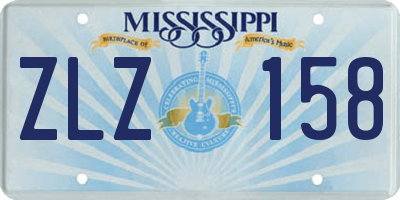 MS license plate ZLZ158
