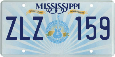 MS license plate ZLZ159