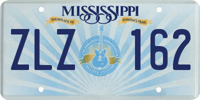 MS license plate ZLZ162