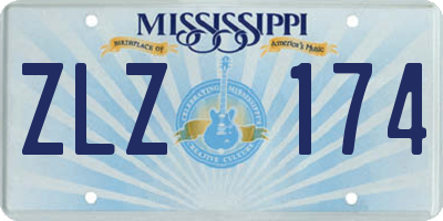 MS license plate ZLZ174