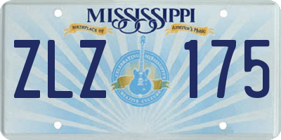 MS license plate ZLZ175