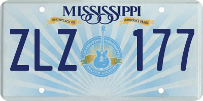 MS license plate ZLZ177