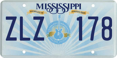 MS license plate ZLZ178