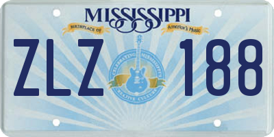 MS license plate ZLZ188