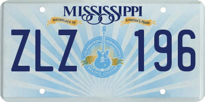 MS license plate ZLZ196