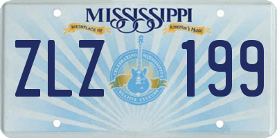 MS license plate ZLZ199