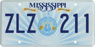 MS license plate ZLZ211