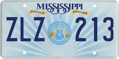 MS license plate ZLZ213