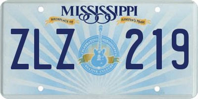 MS license plate ZLZ219