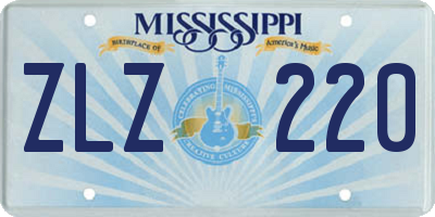 MS license plate ZLZ220
