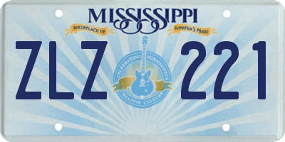 MS license plate ZLZ221