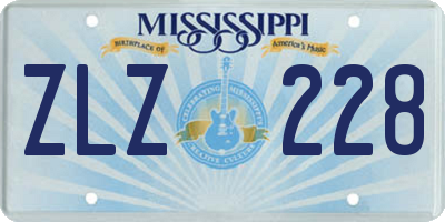 MS license plate ZLZ228