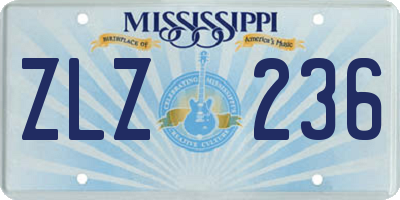 MS license plate ZLZ236