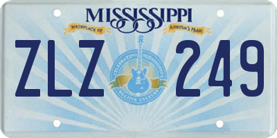 MS license plate ZLZ249
