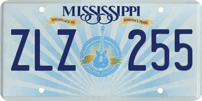 MS license plate ZLZ255