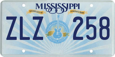 MS license plate ZLZ258
