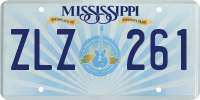 MS license plate ZLZ261