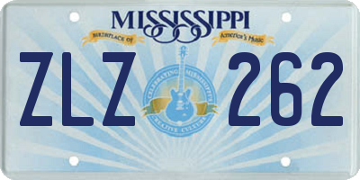 MS license plate ZLZ262